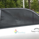 2Pcs Car Window Side Sun Shade Cover Block Static Cling Visor Screen Black