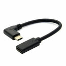 Type C USB 3.1 Male to USB-C Female 90D Right Angled Extension Data Cable 2