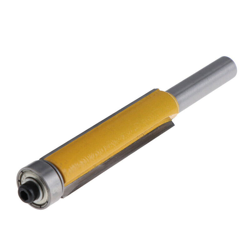 2Pc 8mm Shank Alloy Long Straight Bearing Router Bit Woodworking Cutter