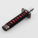 Universal Samurai Sword Gear Shift Knob Shifter Katana Metal Black+Red 15cm