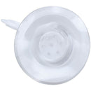 Household Wardrobe White Plastic 7cm Dia Suction Cup Single Hook Wall Hange
