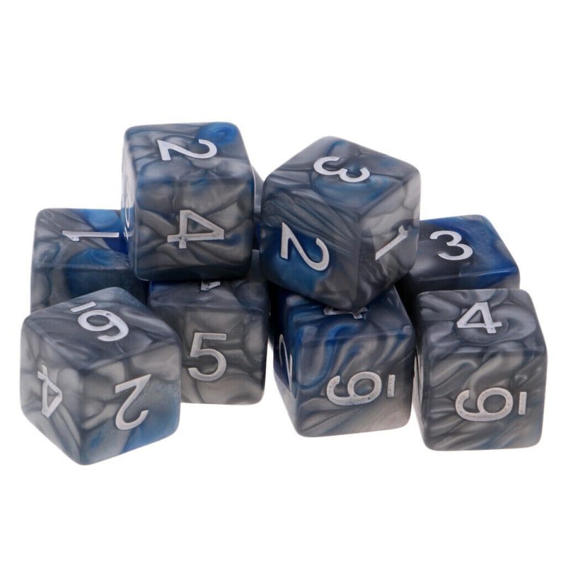 30 Pieces Creative Double Color D6 16mm Dice Role Playing Game for DND
