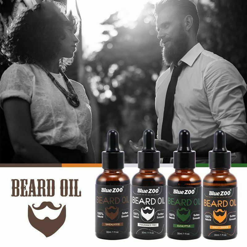 BlueZOO 100% Natural Beard Oil for Men,Leave In Conditioner and Softener fo J3X1