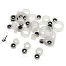 23pcs Luminous Fishing Rod Guide Line Ring Tips Guides Eye Rings Kit,23 Size