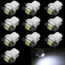 10pcs White B8.5D 5050 Led 1 SMD T5 LED Lamp Car Dashboard instrument Light Bulb