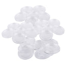 25pc 38mm Clear Round Plastic Airtight Capsule Morgan Coin Holder Case Storage