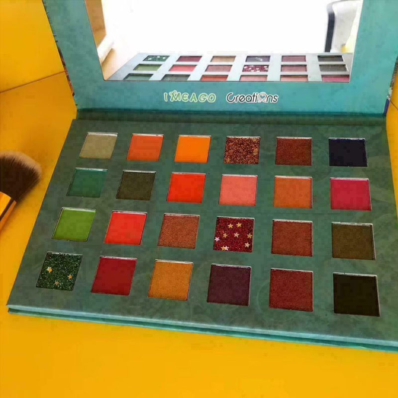 24 Colors Eye Shadow Palette Avocado Green Shimmer New Matte Eyeshadow C6A6 H9K4