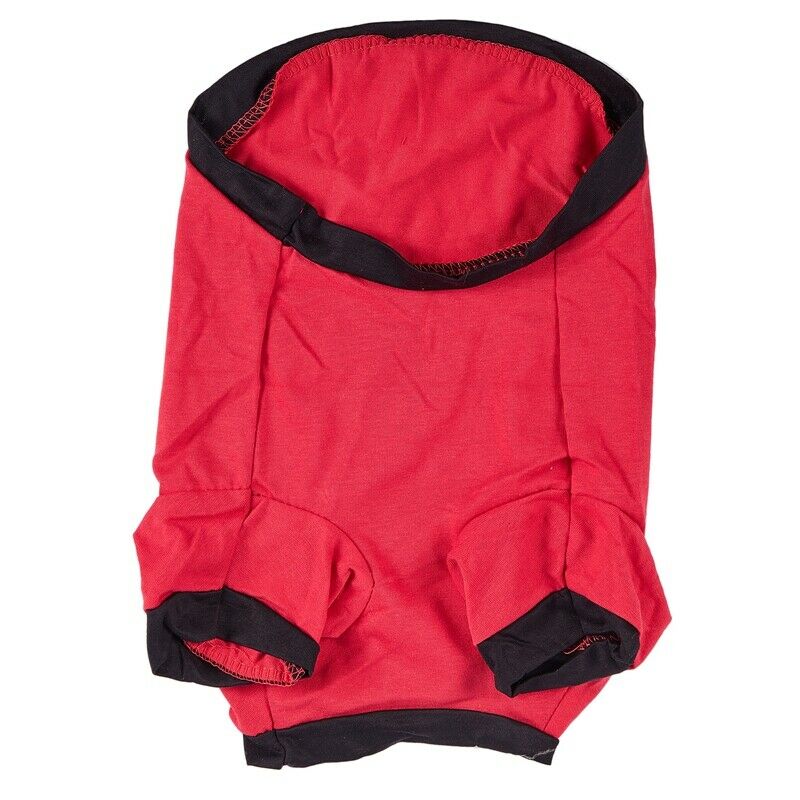 Pet Puppy Small Dog Cat Pet Clothes Vest shirt Apparel Red + Black (M) V6Y6