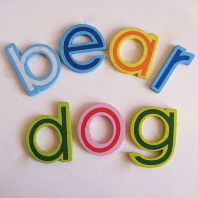Utility 27pcs Wooden Alphabet A-Z Lowercase Letters Fridge Magnet Child  â„–[