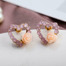 9 Pairs Womens Crystal Flower Ear Studs Earrings Elegant Hot Gif S0J9 Jewe L1N2