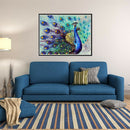 Peacock Flaunting Its Tail 5D Diamond DIY Painting Craft Kit Home Decor