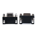 2PCS VGA DB15 15Pin D-SUB 3 Row Female Right Angle PCB Solder Cable Connector Gn