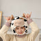 Cute Girl Hat Plush Cow Animal Themed Hat Cap Head Warmer Photo Supplies Props