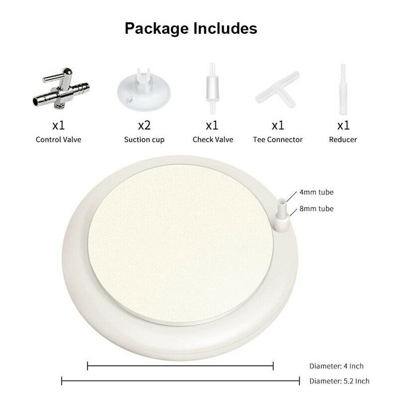 Aquarium Air Stone Kit, Fish Tank Bubbler, Nano Furnace Flue Round Air Ston U3Y9