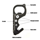 6 in 1Outdoor Multifunction EDC Card Opener Keychain Survival Camping Multi-Tool