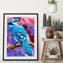 Full Round Drill Diamond Painting DIY Blue Bird Mosaic Rhinestone Picture