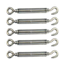1pcs Stainless Steel 304 Hook Eye Turnbuckle Wire Rope C6N2 Pack Tensio Hot P4H6