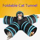 5 Holes Funny Pet Cat Tunnel Play Tubes Balls Collapsible Crinkle Kitten  3C