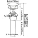 Vessel Sink Drain,Bathroom Pop-Up Drain with Detachable Basket Stopper, Ant