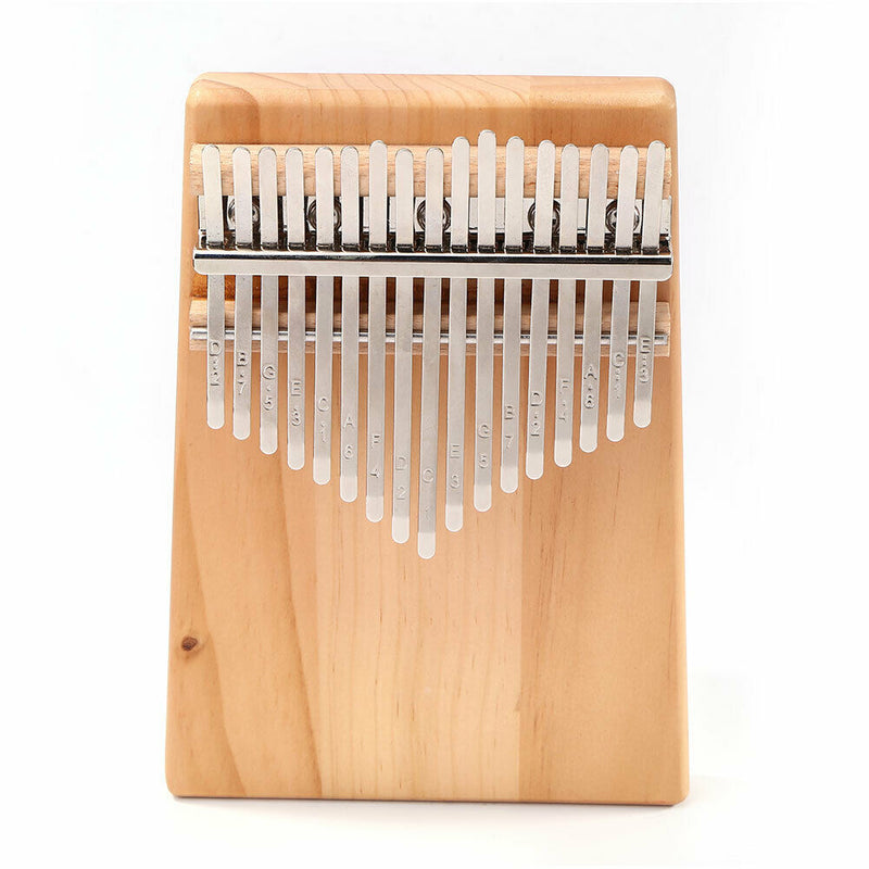 17 Keys Kalimba Musical Instrument Pine Wood Thumb Finger Piano (Dark Wood)