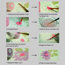 30x40cm White Rose DIY Paint By Numbers Oil Painting Kit Canvas