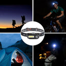 6 Lighting Modes COB LED Head Light USB Rechargeable Headlamp Torch Flashlight