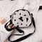 Casual Cow Printed Messenger Bag Women Canvas Small Round Shoulder Pouch