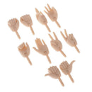 5 Pairs Movable Joints Hands for 1/6 Female Action Figures BJD DOD AS DZ Dollfie