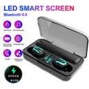 Bluetooth 5.0 Headset TWS Wireless Earphones Display In-Ear Compartment Cha E1G8