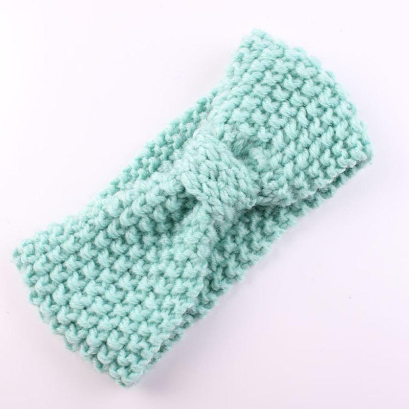 7pcs Baby Kid Winter Warm Headband Turban Wool Knitted Earmuffs Hairband