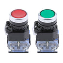 2Pcs 660VAC 10 Amp 1NO 1NC DPST LA38-11 22mm Momentary Push Button Switch