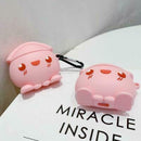Pink Squid Protective Case Shockproof Soft Silicone Cover Skin for Airpods 1/2