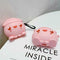 Pink Squid Protective Case Shockproof Soft Silicone Cover Skin for Airpods 1/2