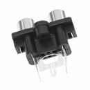 5 Pcs 2 RCA Female Outlet AV Concentric Socket Connector A3D3