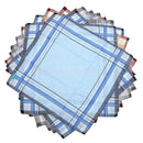 12pc Mens Women HANDKERCHIEFS Cotton Pocket Square Hanky Handkerchief 38X38cm