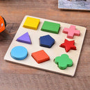 Wood Geometric Shapes Sort Math Montessori Puzzle Kids Educational Toys (1)