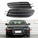 1 Pair Front Bumper Lower Fog Light Grille Trims for 2012-2014 Audi A6 C7 4