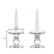Clear Glass Pillar Candle Holder, Dual Use Taper Candle Stand for Pillar or B9M6