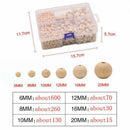 1150pc 6mm-20mm Natural Wood Beads Unfinished Round Wooden Loose Beads Spacer