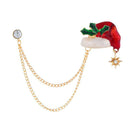 Fashion Brooch Rhinestone Bells Snowman Badges Jacket Xmas Gift (Style 2) A