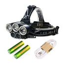 3xT6+2xXPE 1500LM 15W LED Headlamp Rechargeable Head Light Flashlight Torch