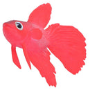 Silicone Aquarium Suction Cup Emulational Artificial Fish Ornament Red