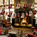 Merry Christmas Banners Paper Hanging Flags Sock Xmas Tree Bunting Garland