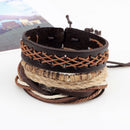 Unisex Fashion Vintga Brand Handmade Woven Wooden Beads Bracelet A