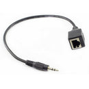 3.5mm Audio Male to RJ45 Socket Ethernet Adapter Short Cable CAT5 CAT6 Extender