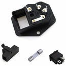 Inlet Male Power Socket With Fuse Rocker Switch, Fuse 3 Pin Iec320 250V 15A J4A9