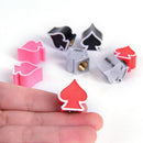 4PCS Peach-heart Coloured Valve Caps For Metallic Plastic Bike & Car Wheel Tyre@