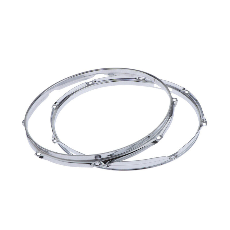 Heavy Duty 13 Inch 8 Lug Snare Drum Hoop Rim Batter Hoop 1.5Mm (Pack of 2)