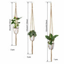 Plant Hanger Set of 5 Hanging Planter Flower Pot Plant Holder with Key Ring R6Y5