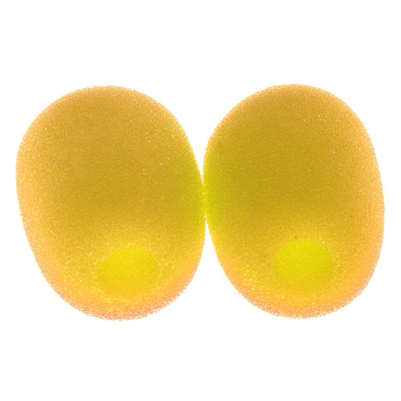10pcs/Pack Mini Size Headset Microphone Protective Sponges Cover Yellow